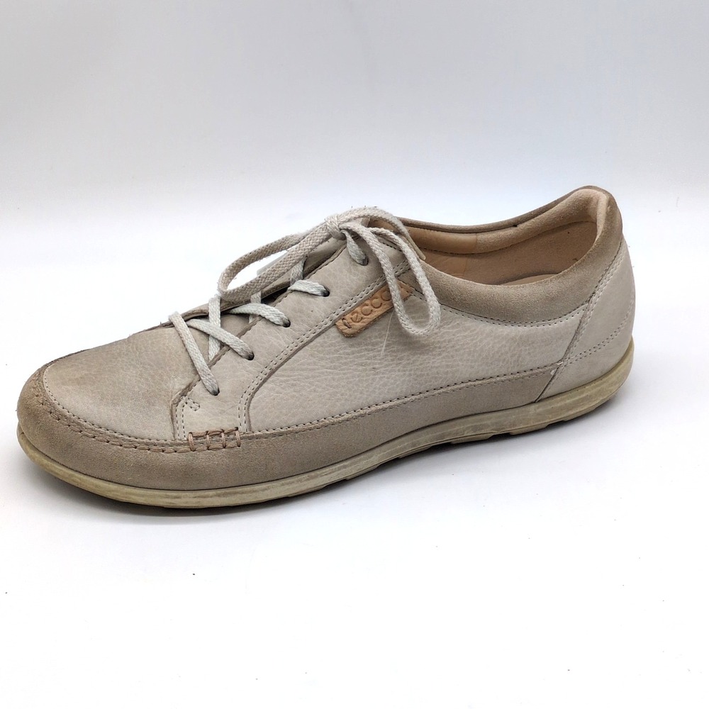 Ecco Shoes Womens Beige EUR 40 Walking Sneakers Leather Comfort A239543
